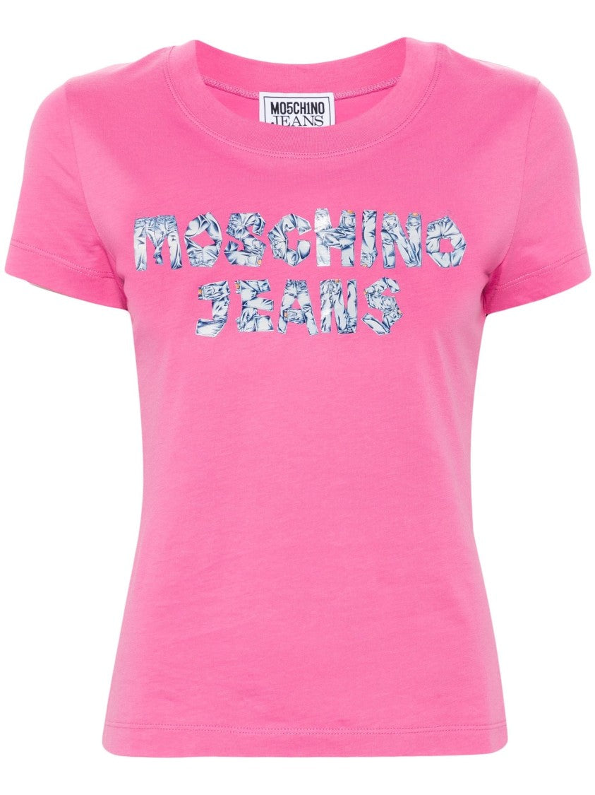Moschino Fitted Short Sleeve T-Shirt With Graphic Design