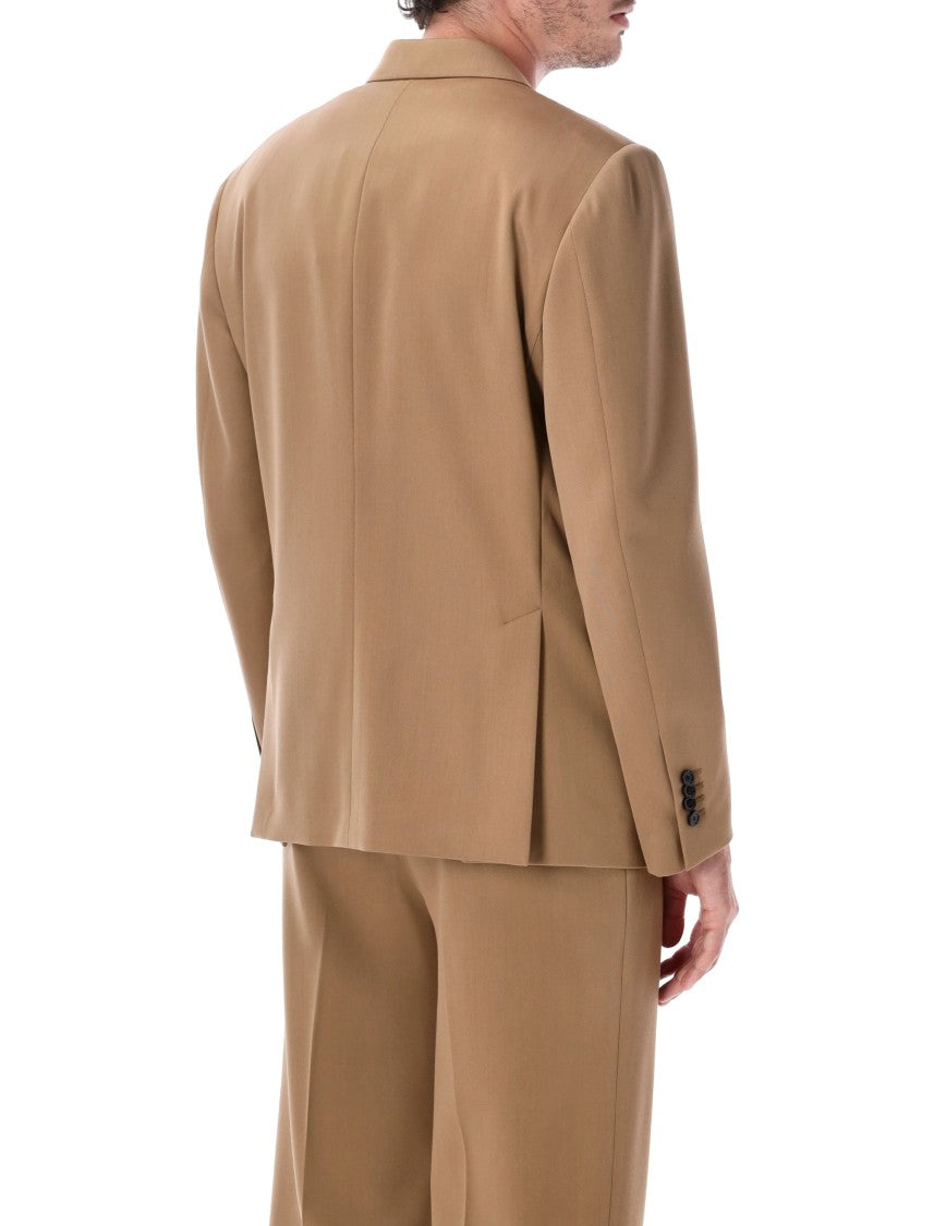Lardini Feeling Double-Breasted Pointed Lapel Wool Blazer