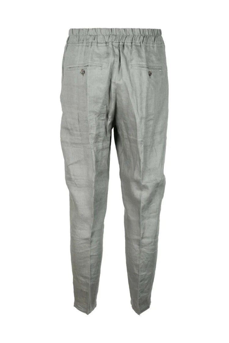 A.M.Couture Men's Linen Trousers - Green