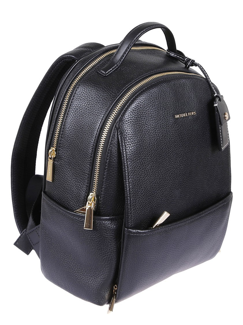 Michael Kors Hammered Leather Backpack With Gold-Tone Accents