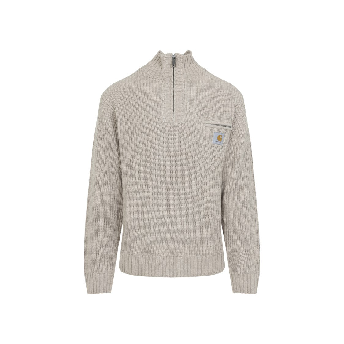 Carhartt Wip Half-Zip Knitted Pullover With Ribbed Texture