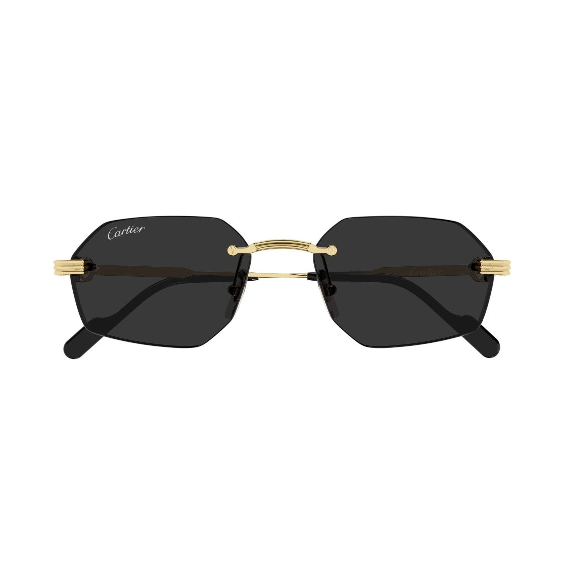Cartier Rimless Octagonal Sunglasses With Gold-Toned Detailing