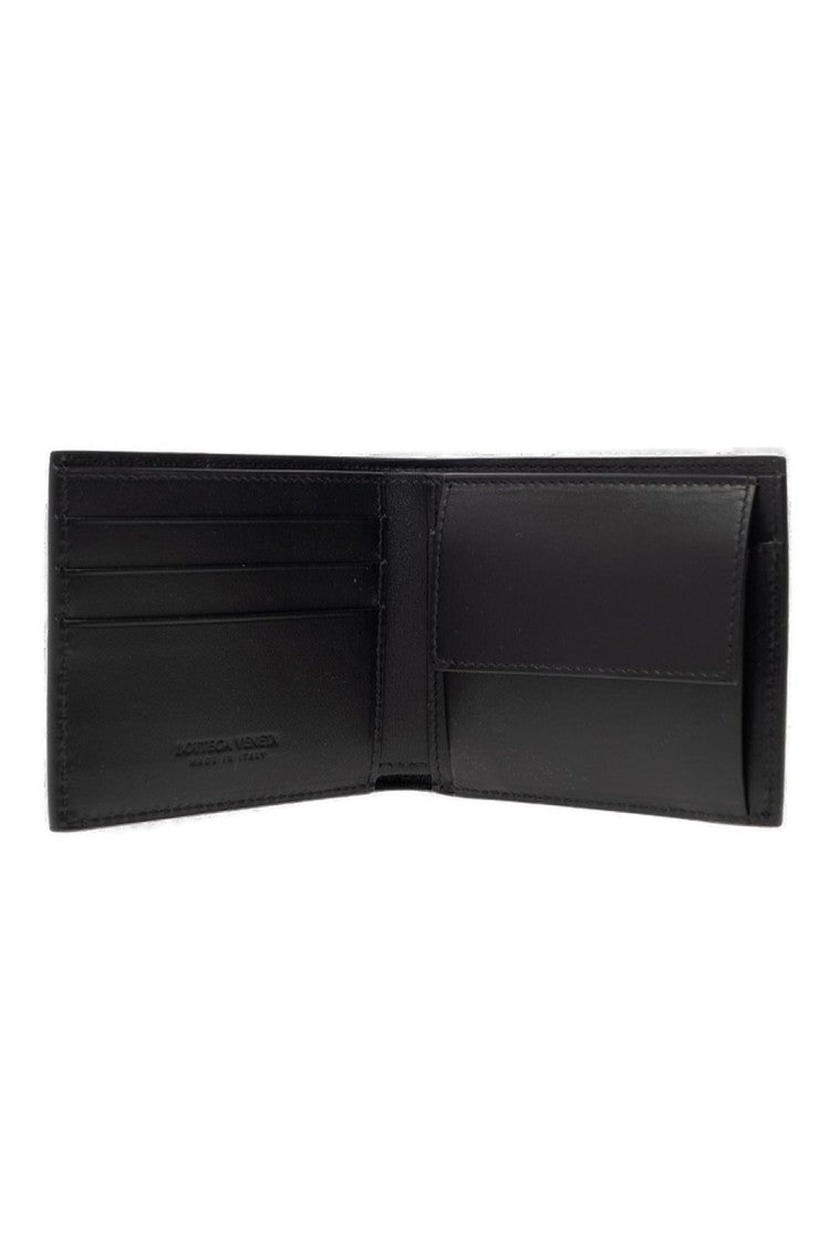 Bottega Veneta Compact Woven Calf Leather Bottega Veneta Wallet