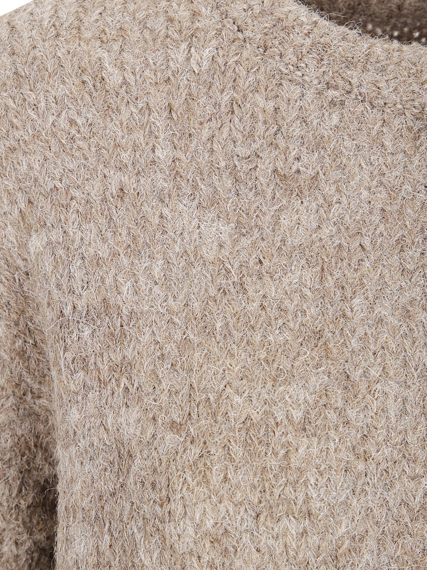 Thibault Van Der Straete Round Neck Sweater With Rib Short Sleeves