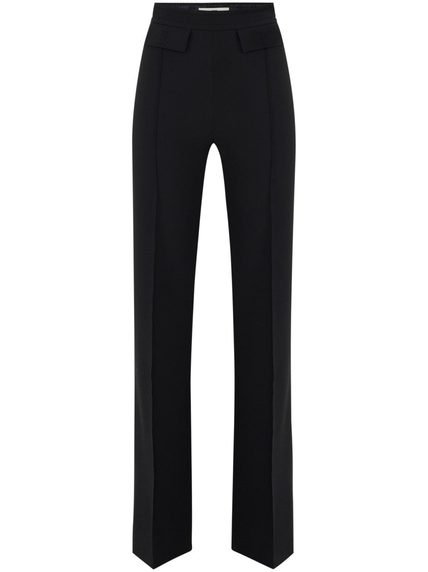 Elisabetta Franchi Tailored High-Waist Trousers With Pressed Creases