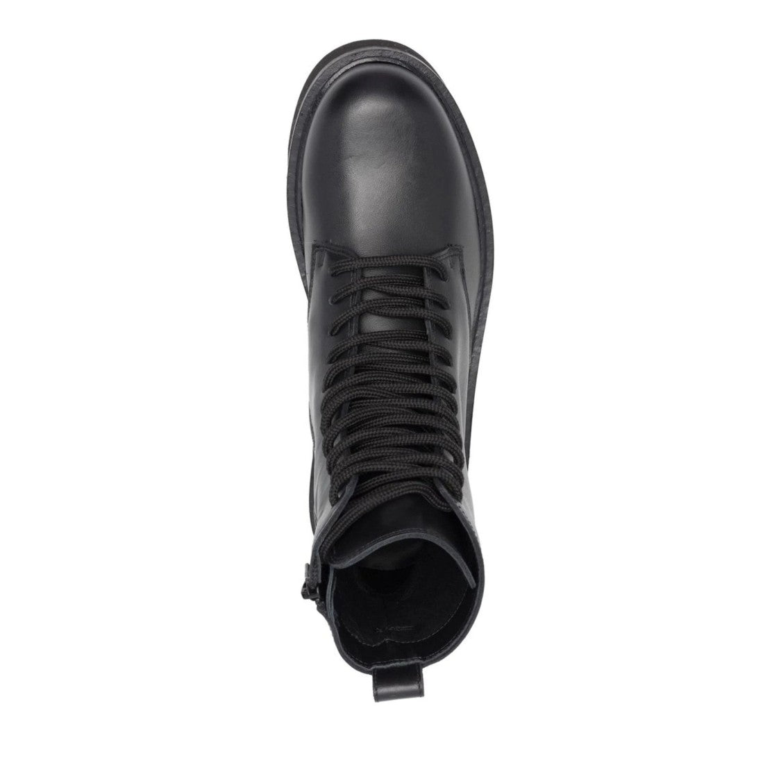 Furla Black Rita Lace-Up Chunky Sole Leather Ankle Boots