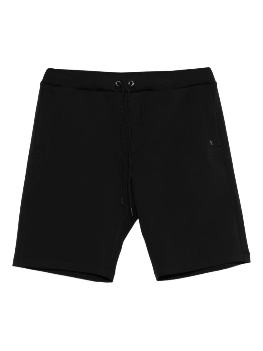 Paul & Shark Black Drawstring Cotton-Blend Bermuda Shorts
