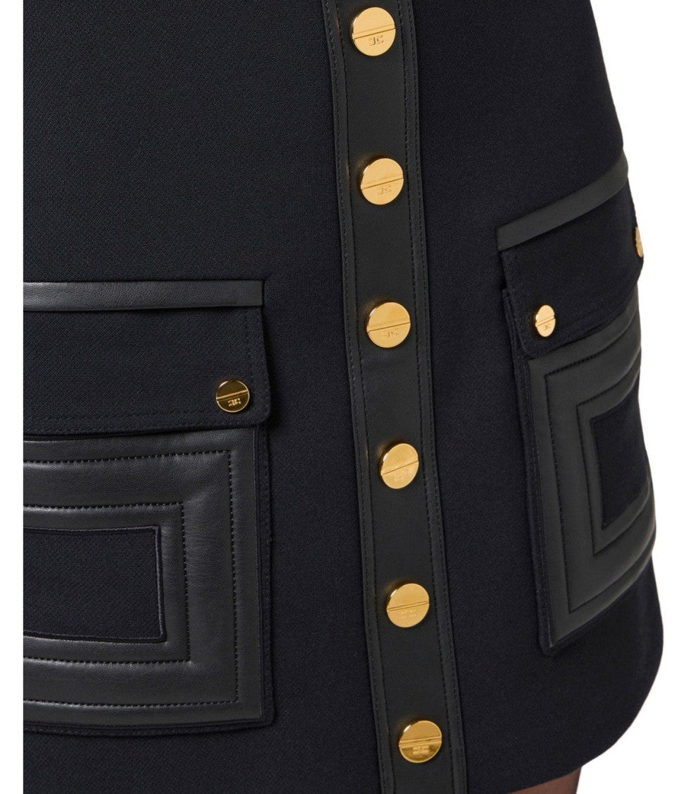 Elisabetta Franchi Black Mini Skirt