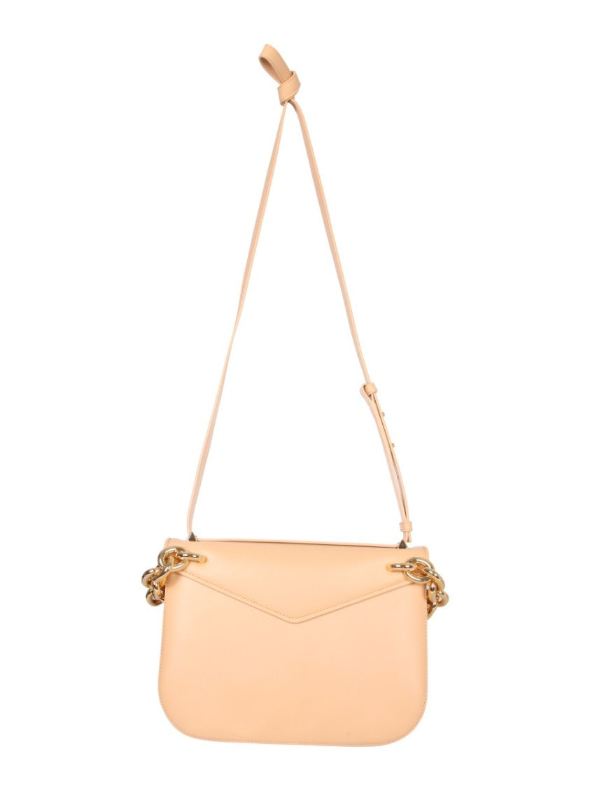 Bottega Veneta Structured Leather Shoulder Bag With Adjustable Strap