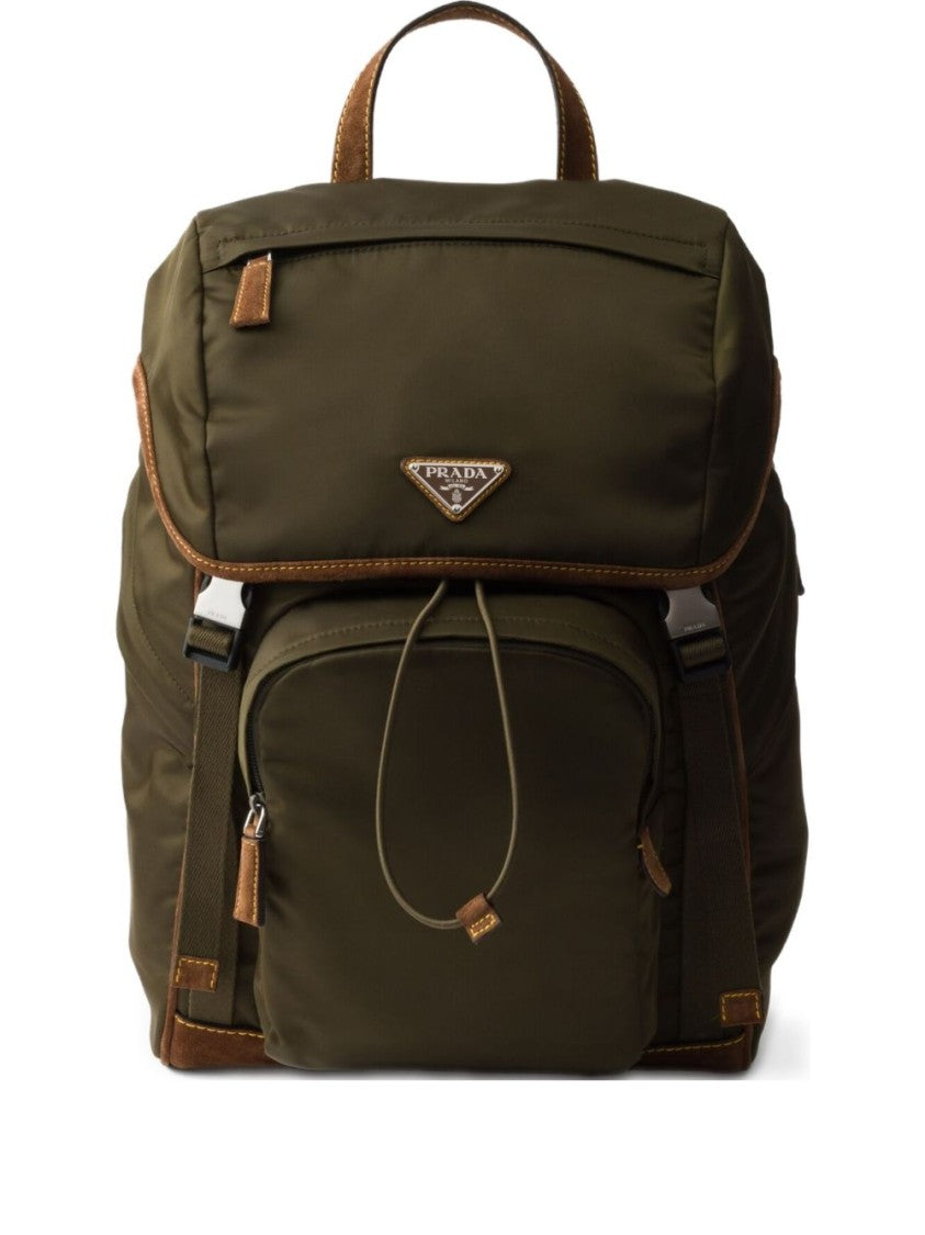 Prada Re-Nylon And Suede Backpack