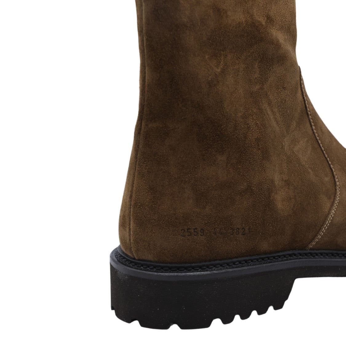 Common Projects Suede Boots With Rounded Toe And Lug Sole