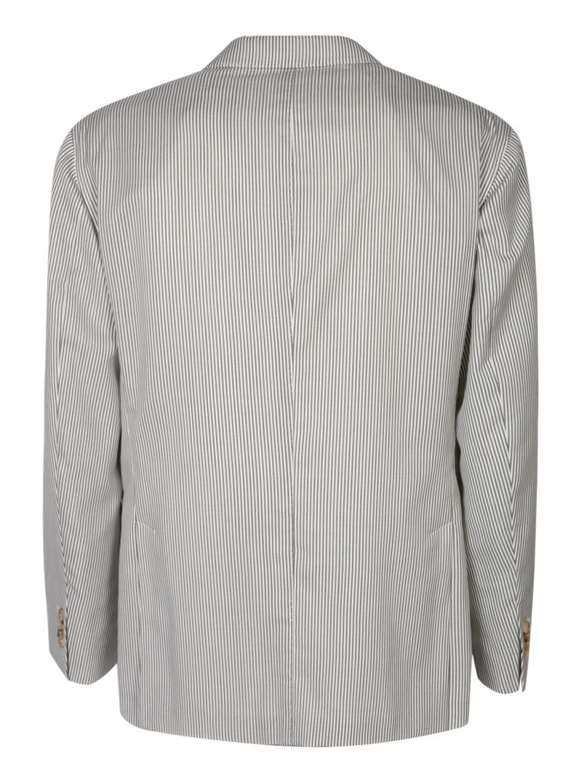 Boglioli White Single-Breasted Blazer