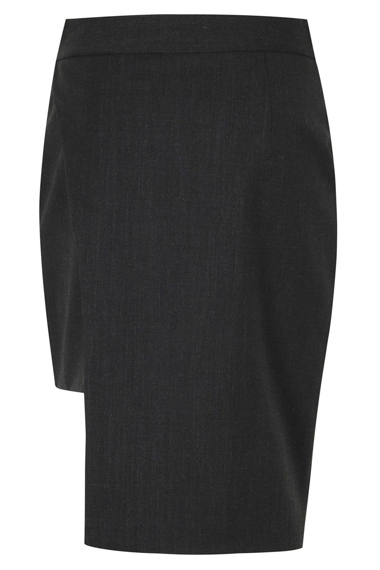 Federica Tosi Gray Asymmetrical Layered Mini Skirt