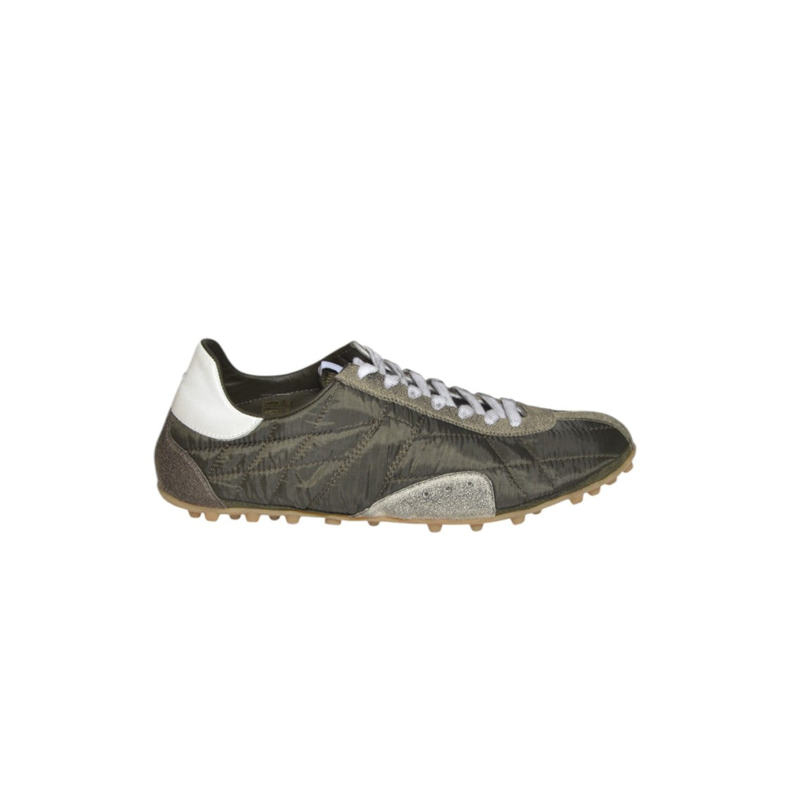 Maison Margiela Quilted-Texture Sneakers With Rugged Sole And Suede Overlays