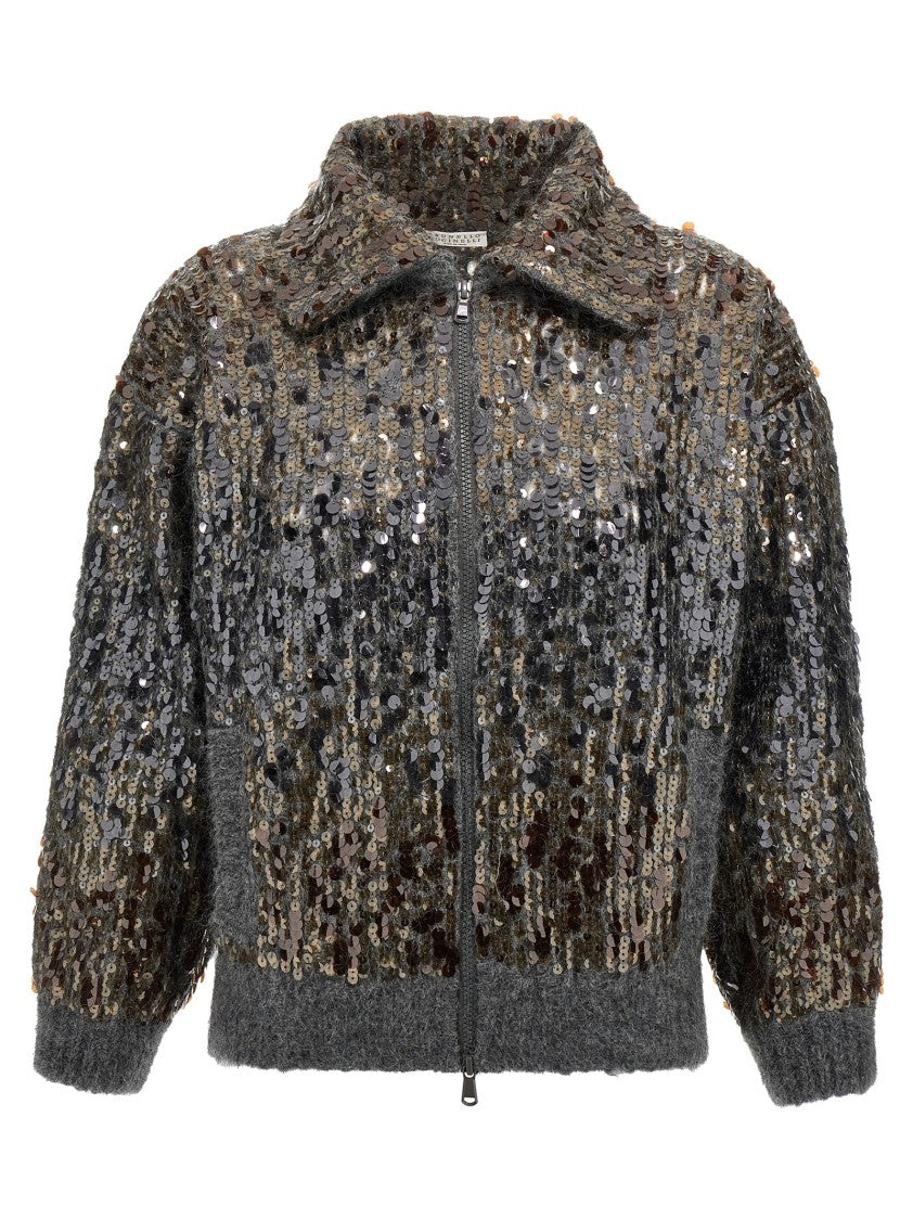 Brunello Cucinelli 'Dazzling Dégradé Embroidery' Cardigan