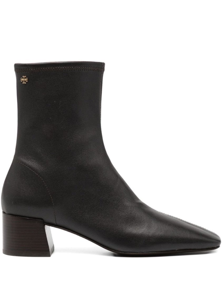 Tory Burch Smooth Leather Ankle Boots With Pointed Toe
