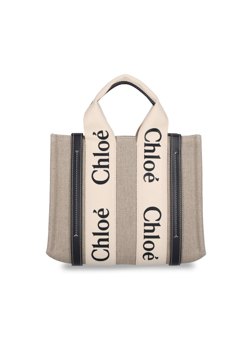 Chloé "Woody" Small Tote Bag – Beige