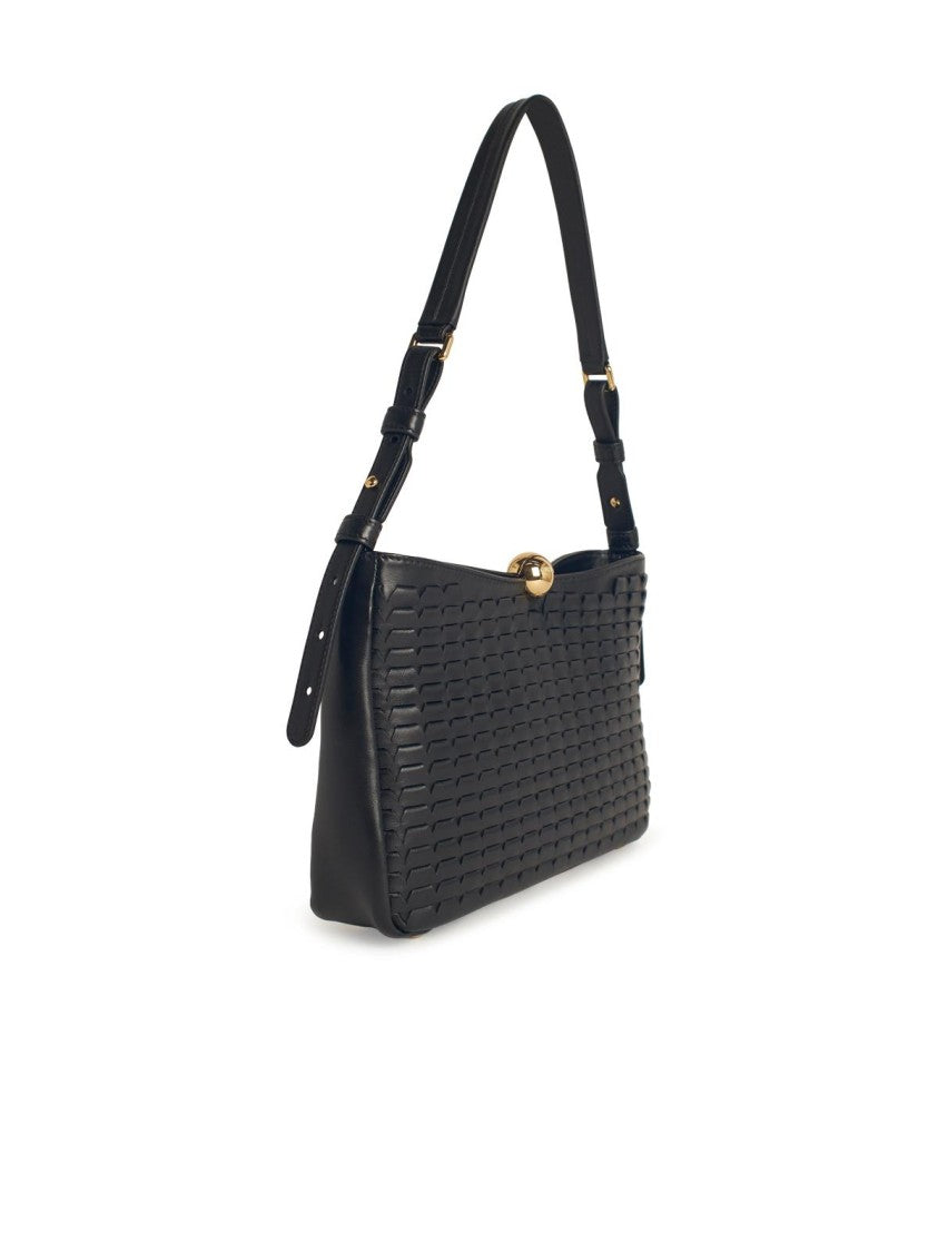 Furla 'Sfera Soft' Medium Black Leather Crossbody Bag
