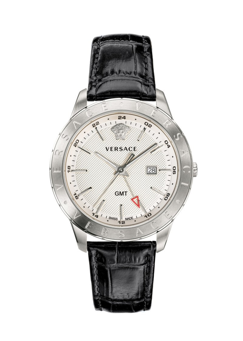 Versace Greca Urban 43Mm Quartz Watch With Two-Tone Bracelet