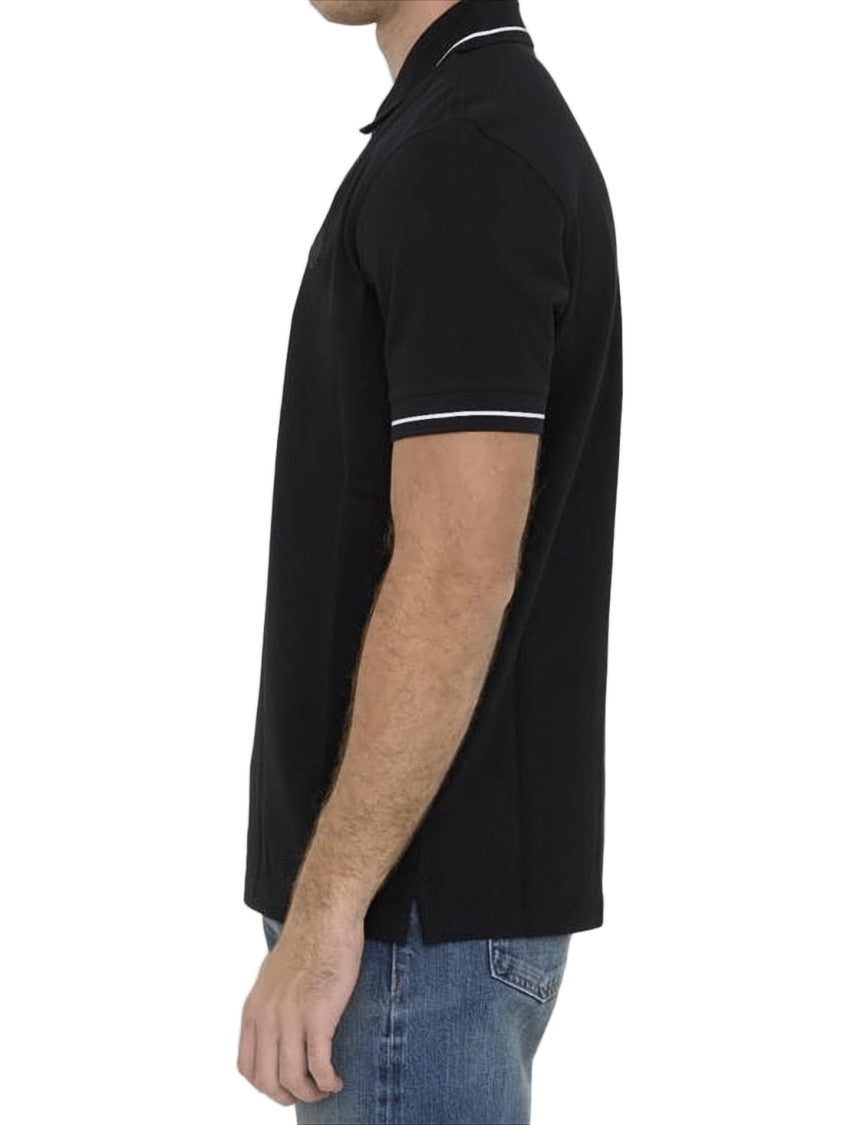 Moncler Short-Sleeve Polo Shirt With White Piping
