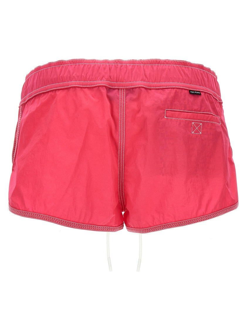 Tom Ford Tech Nylon Shorts With Logo Print