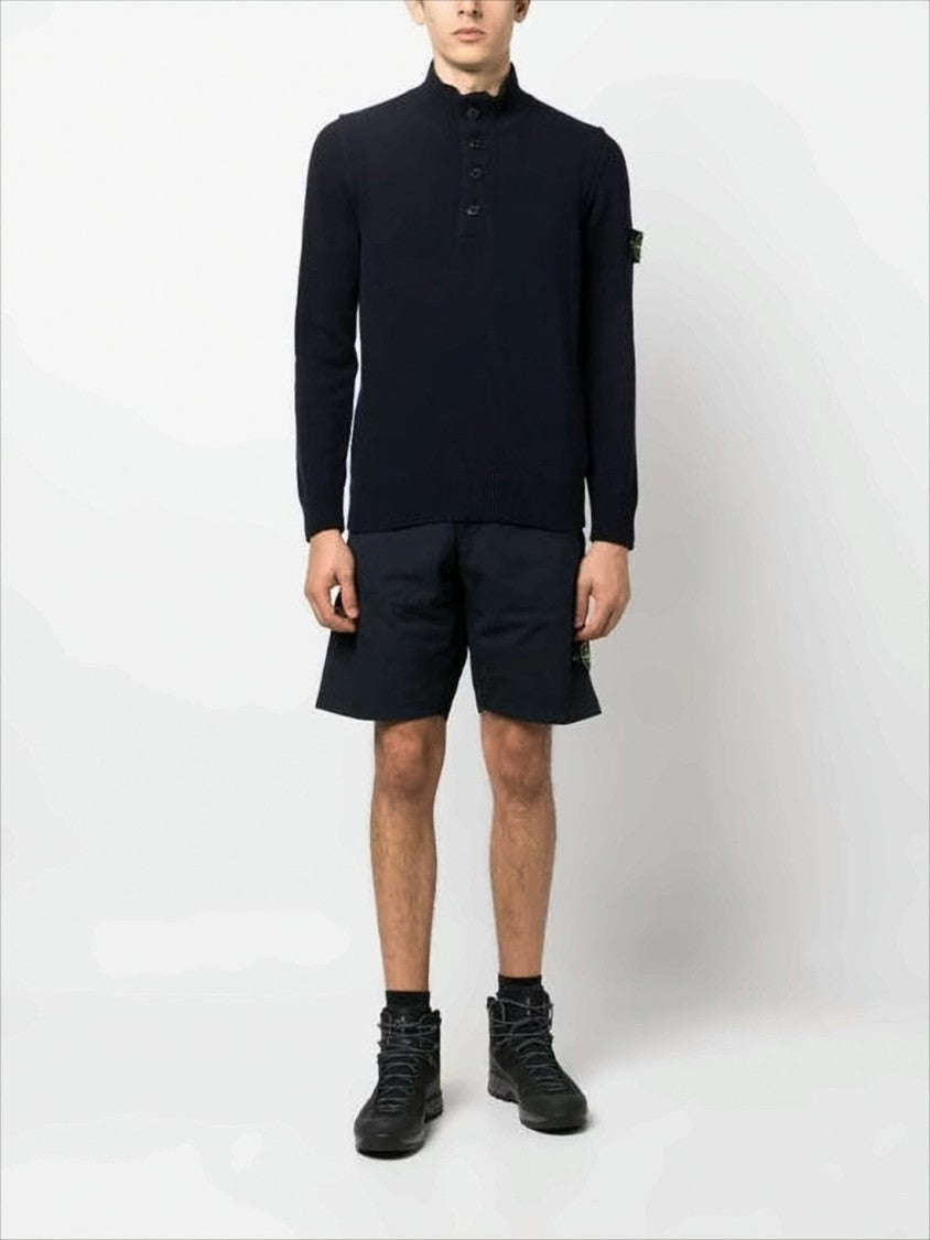 Stone Island Ribbed High Collar Turtleneck Sweater