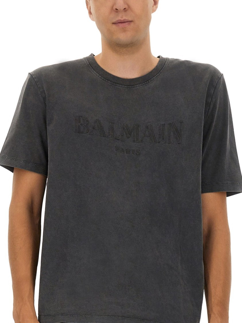 Balmain With Logo Embroidery T-Shirt