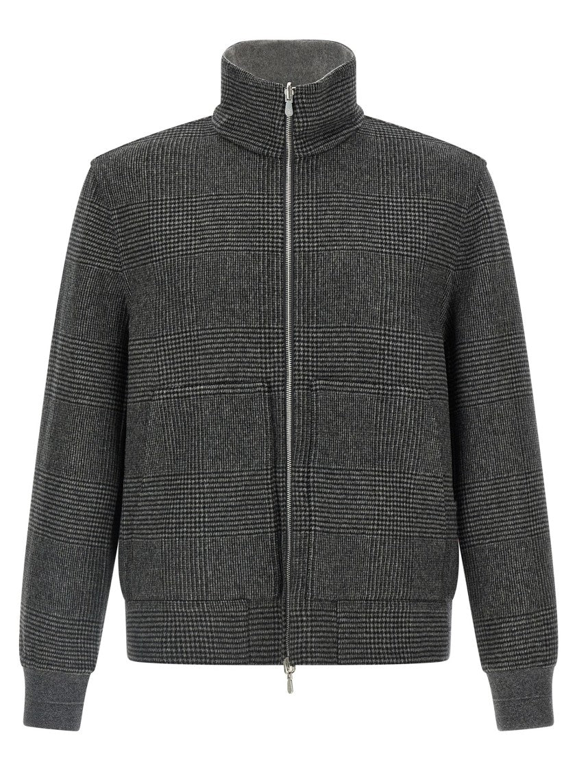 Brunello Cucinelli Cashmere Reversible Bomber Jacket