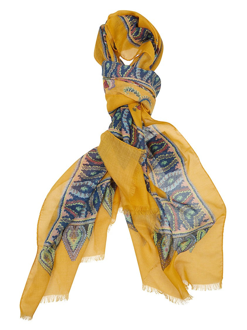 Etro Paisley Floral Modal-Cashmere Blend Scarf