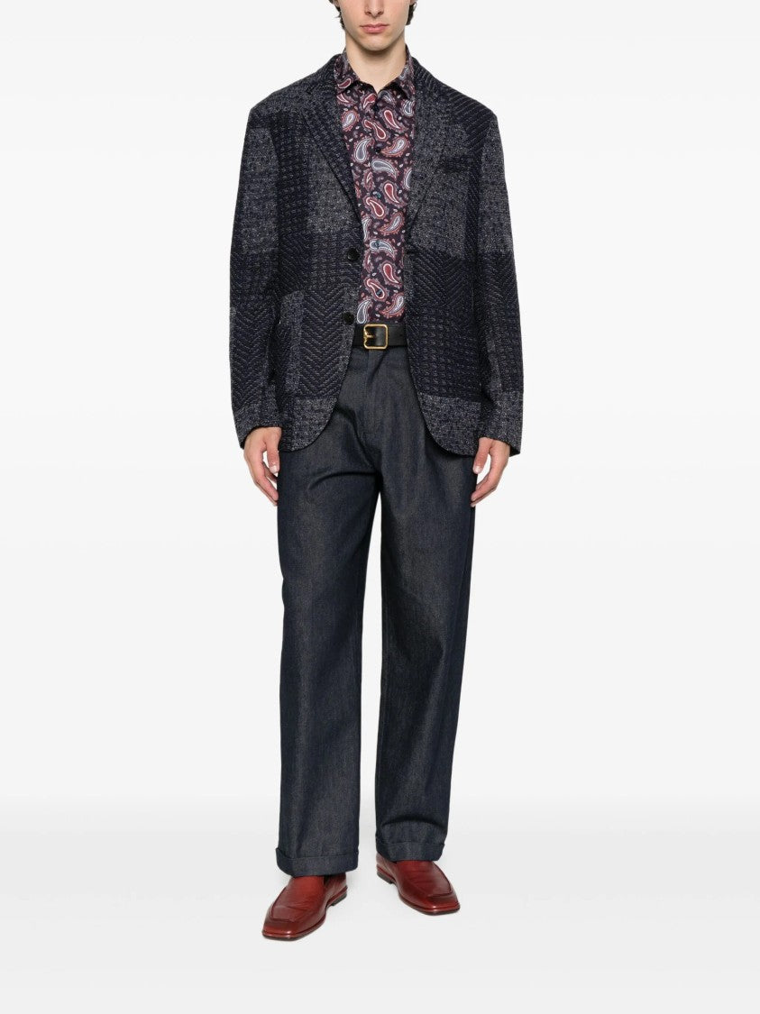 Etro Formal Dark Paisley Pattern Button Shirt