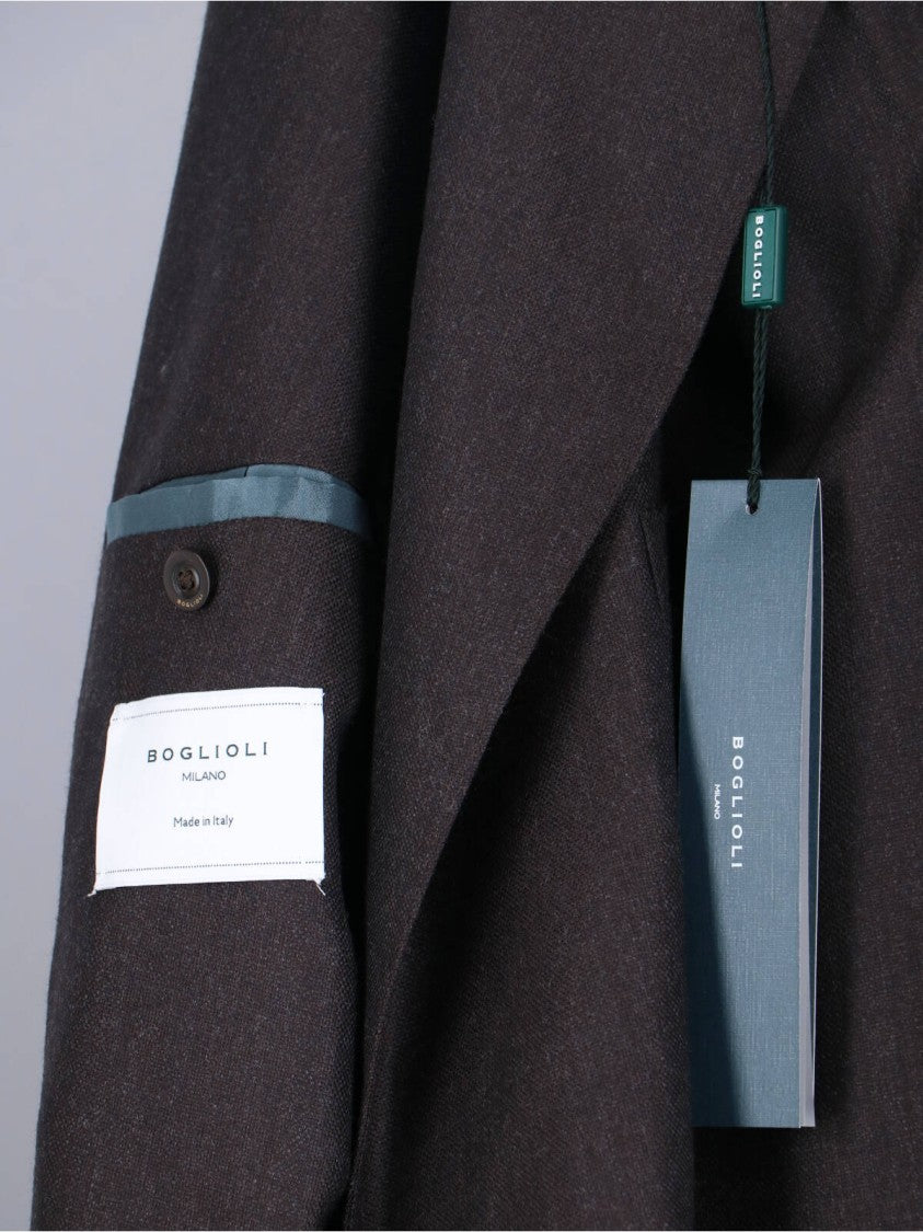 Boglioli Tailored Brown Jacket With Structured Silhouette