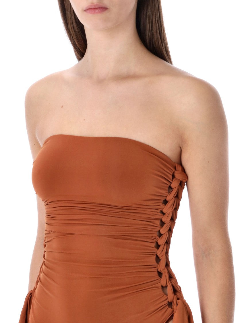 Zimmermann Daylight Strapless Ruched One Piece