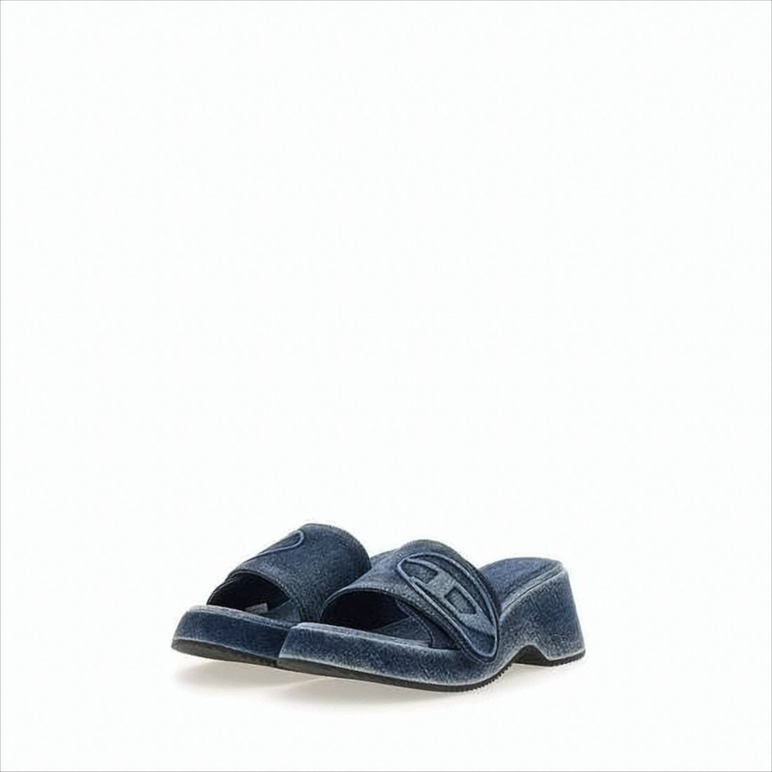 Diesel Denim-Inspired Cotton Sandals With Logo Detail