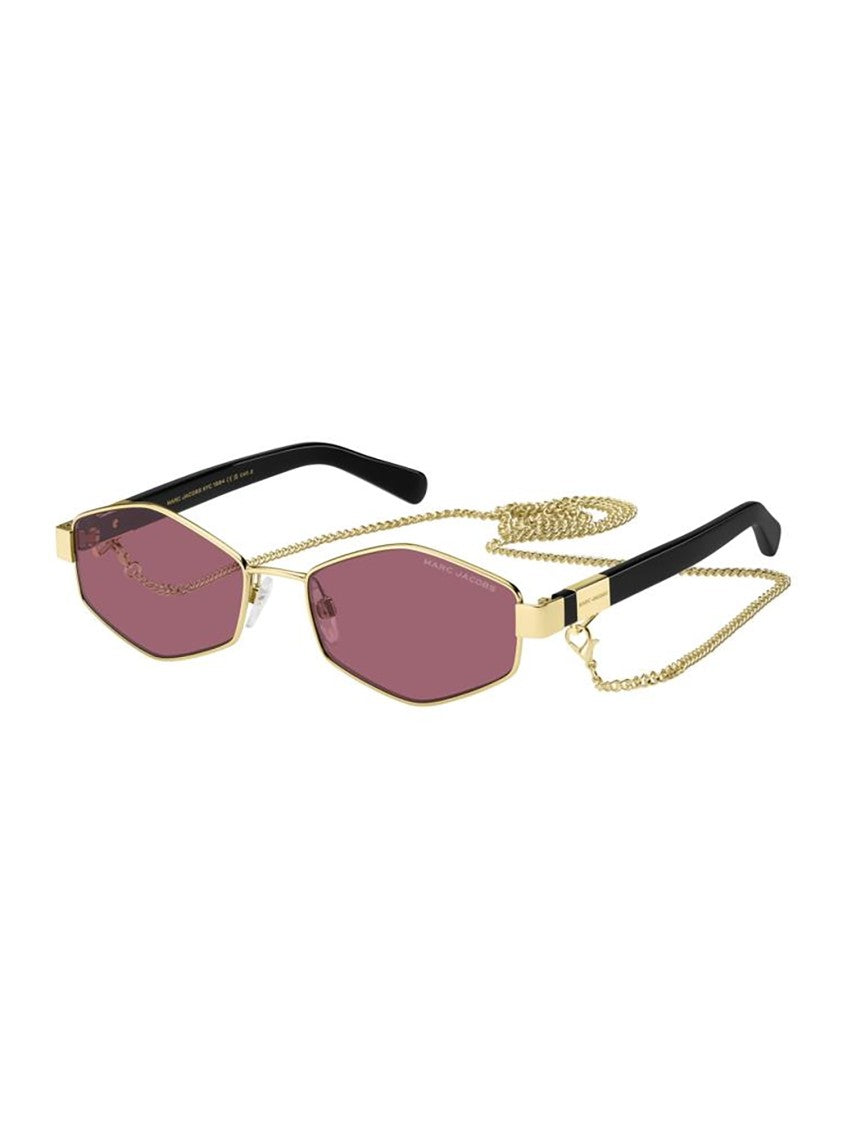 Marc Jacobs Hexagonal Frame Sunglasses With Chain Detail