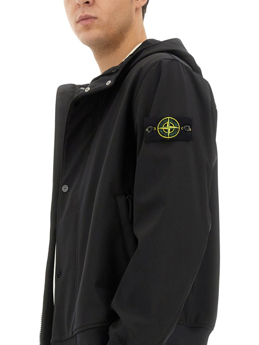 Stone Island Hooded Black Casual Jacket