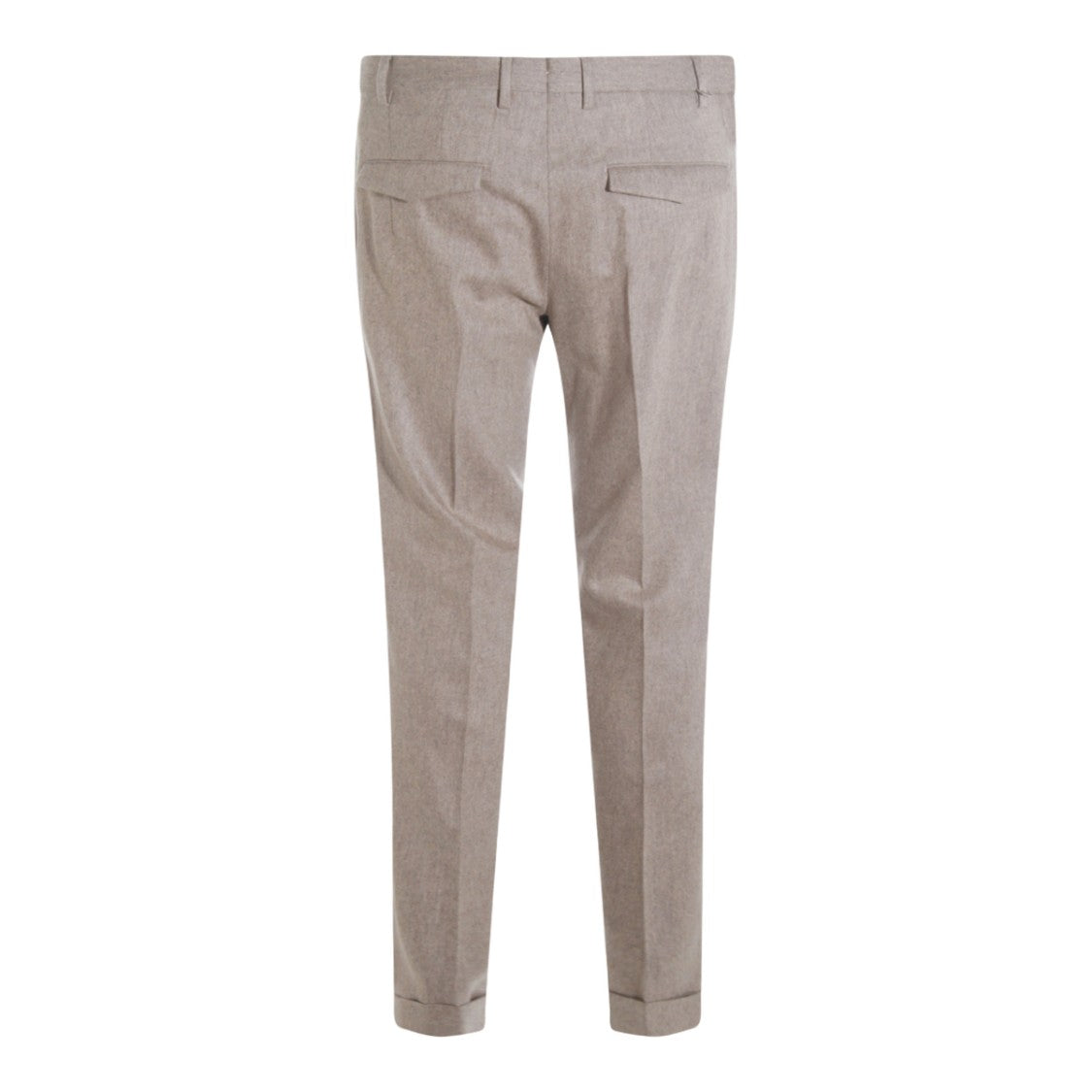 Pt Torino Tailored Beige Trousers With Classic Waistband