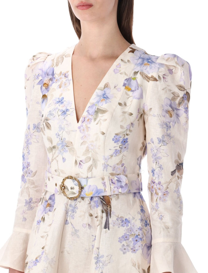 Zimmermann Luna Plunge Mini Dress