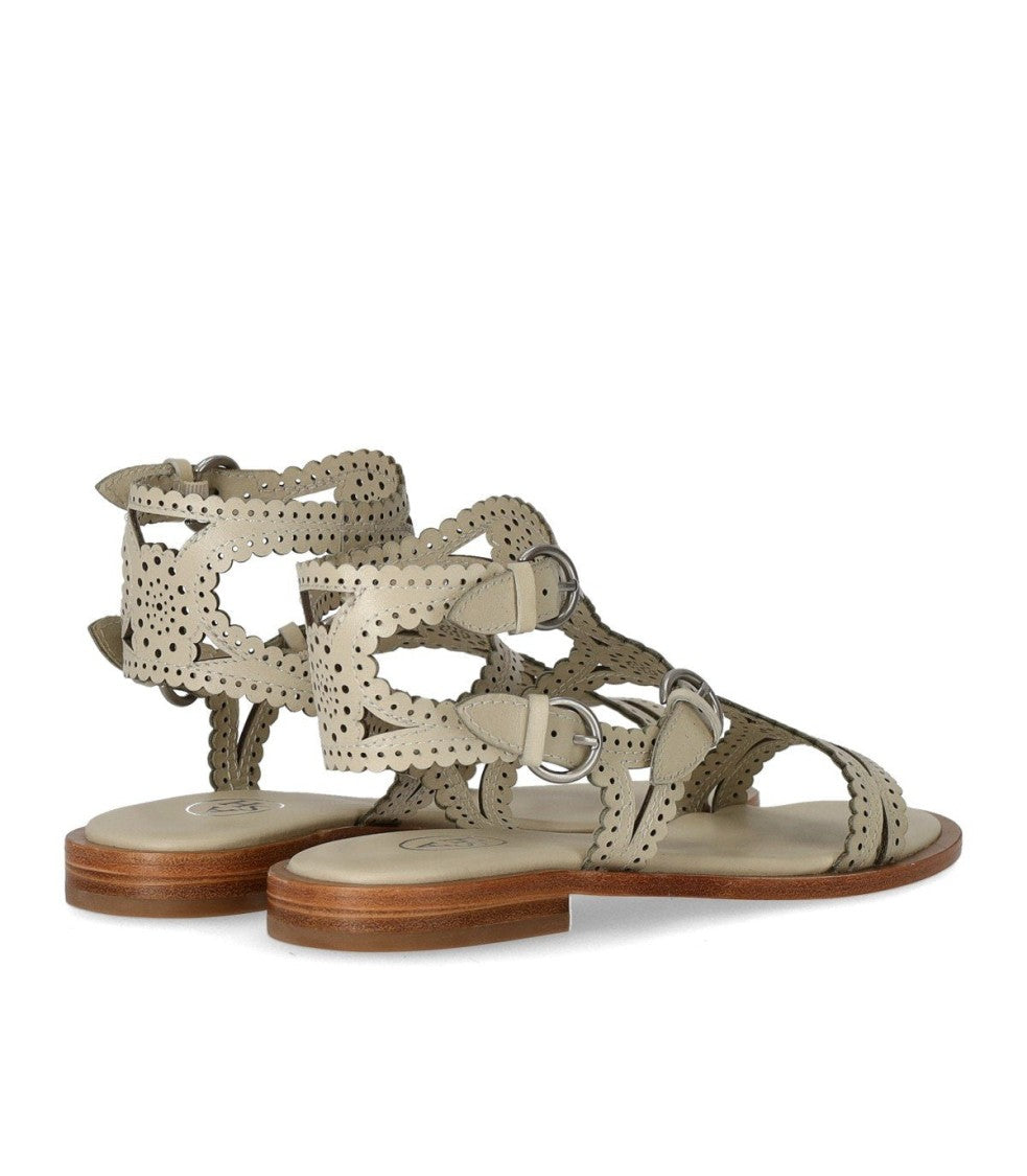 Ash Paprika Talc Flat Sandal