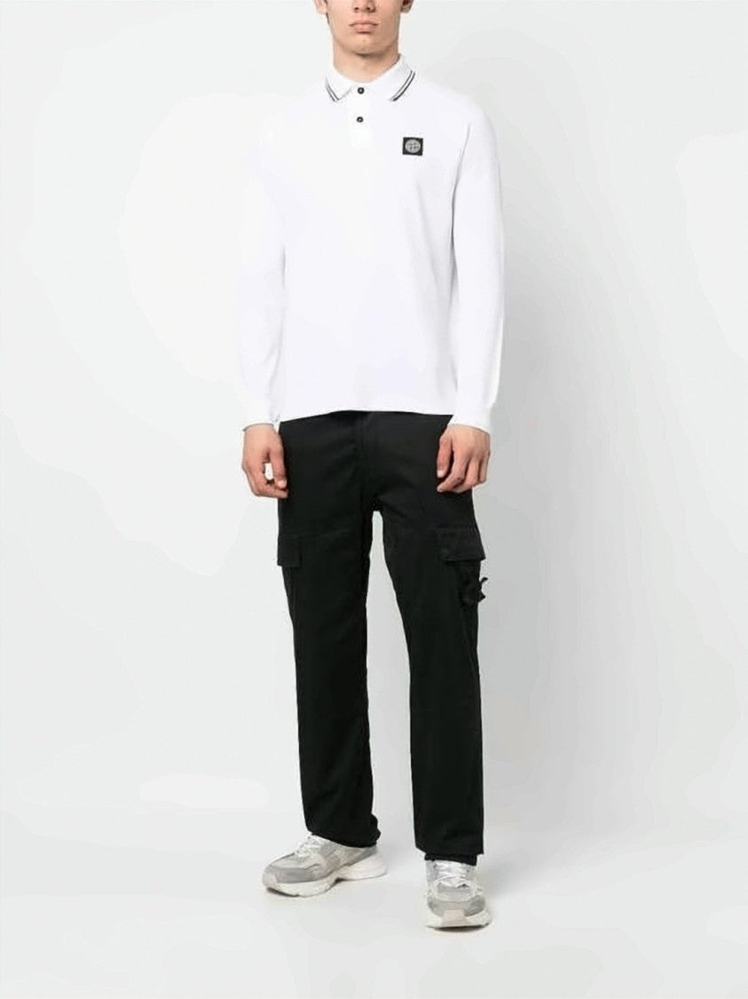 Stone Island Long-Sleeve Polo Shirt With Classic Collar