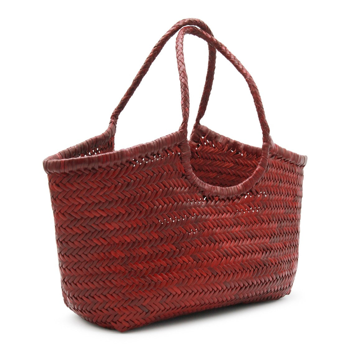 Dragon Diffusion Woven Red Leather Nantucket Big Tote Bag