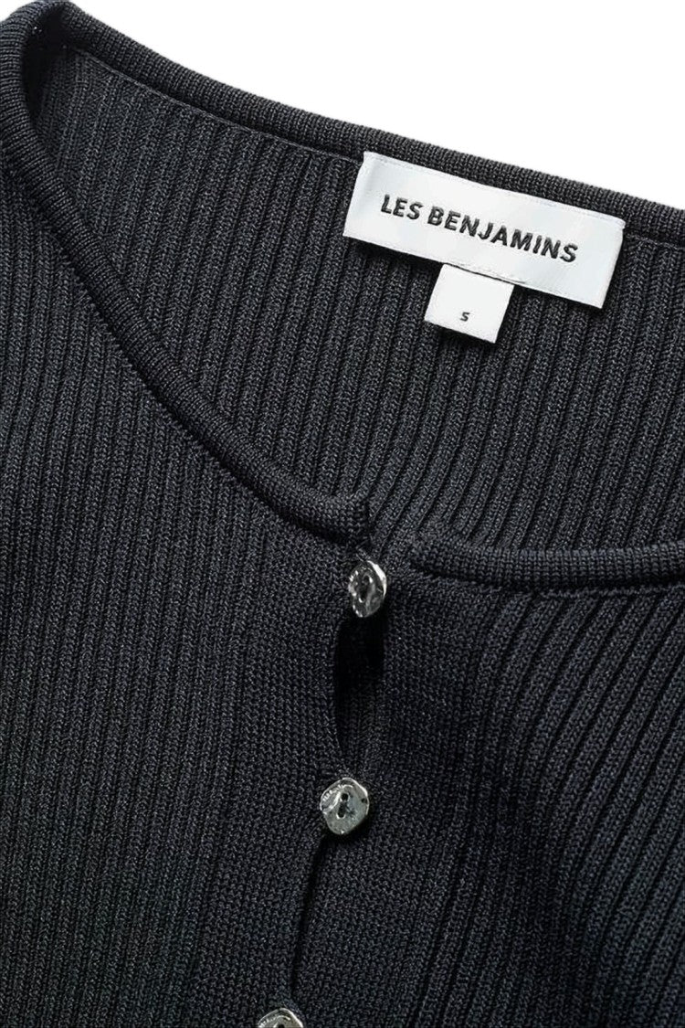 Les Benjamins Fitted Long-Sleeve Top With Button Closure