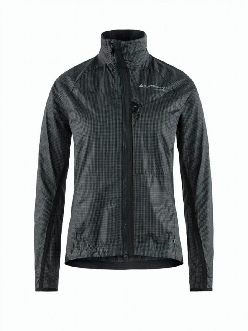 Klattermusen Slim-Fit High Collar Jacket With Subtle Grid Pattern