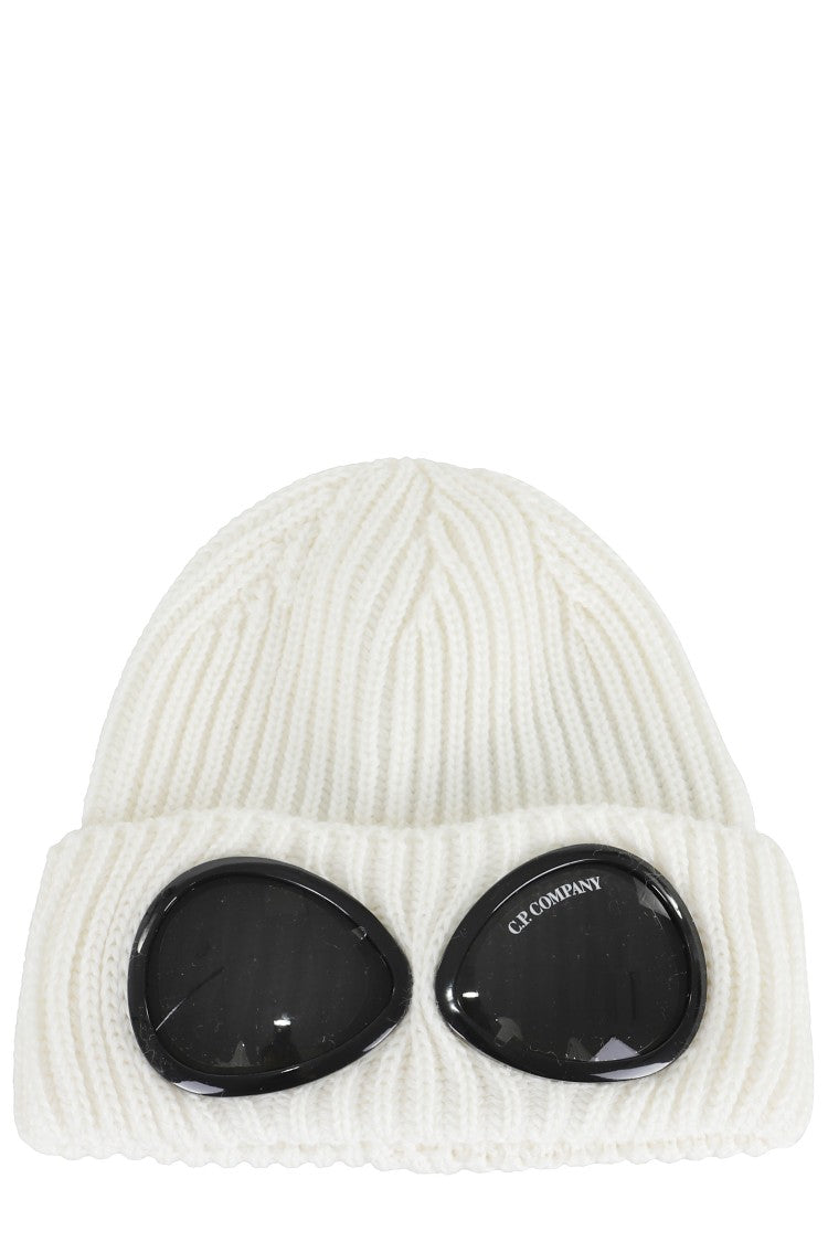 C.P. Company Ribbed Knit Cap With Integrated Goggle Lenses