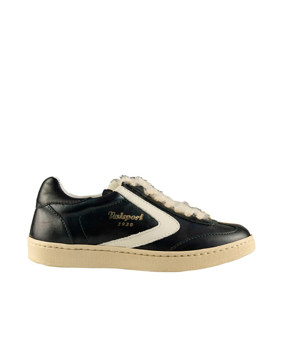 Valsport Metallic Leather Sneakers With Vintage Rubber Sole And Boomerang Detail