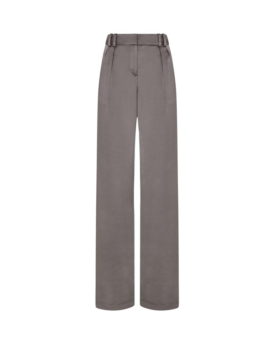 Serena Bute Satin Boyfriend Trouser '25 - Charcoal