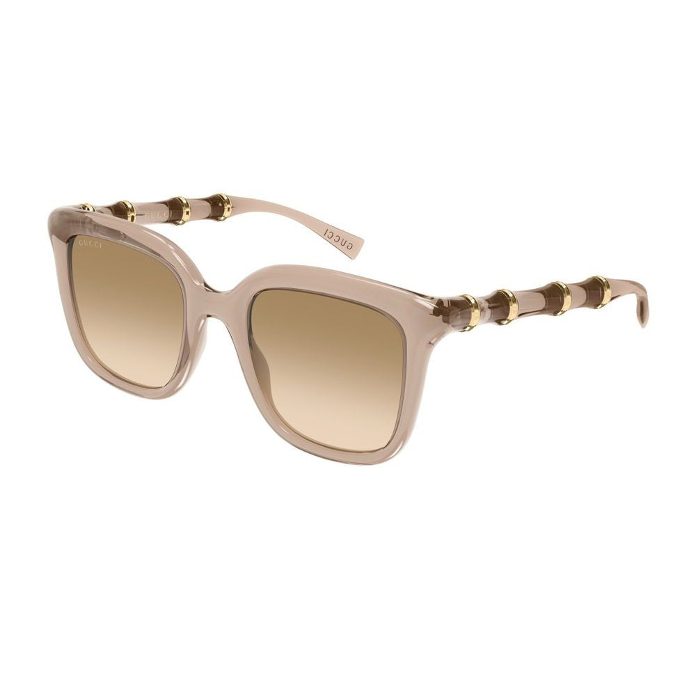 Gucci Butterfly-Shaped Transparent Acetate Sunglasses With Bamboo Motif Gg2058s Linea Sign