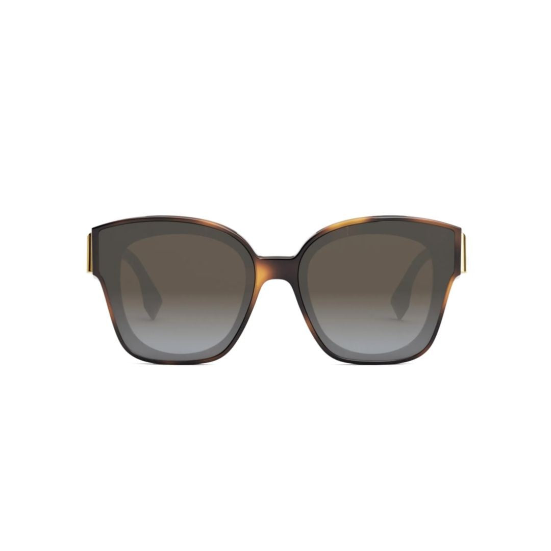 Fendi Fe40098f Square Frame Tortoiseshell Sunglasses
