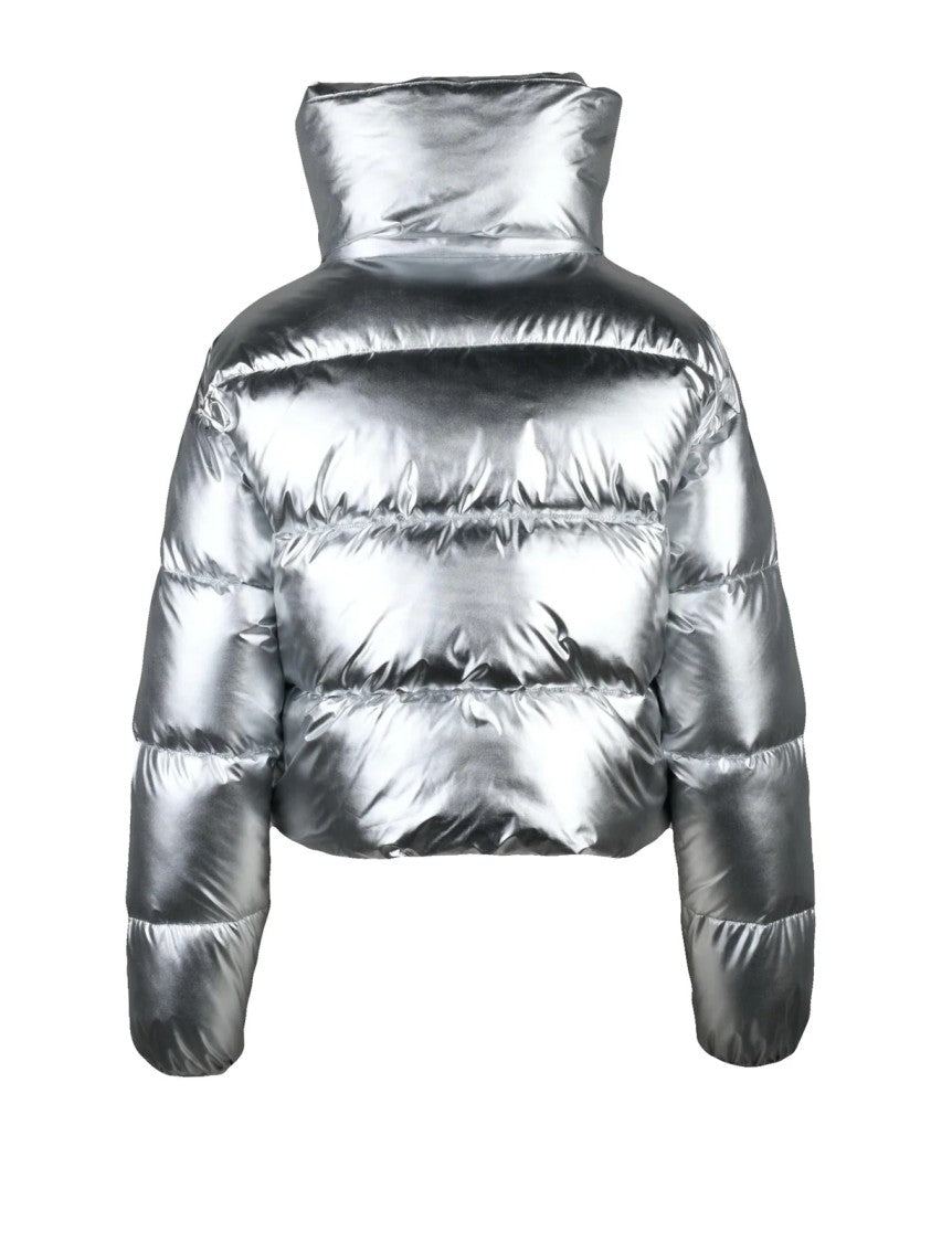 Save The Duck Silver Polyester Down Jacket
