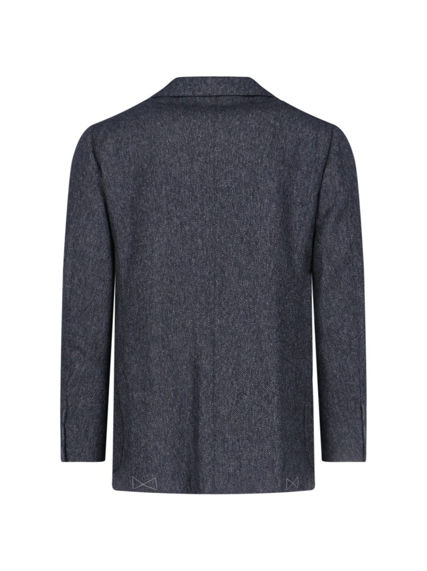 Cesare Attolini Grey Wool Single-Breasted Blazer