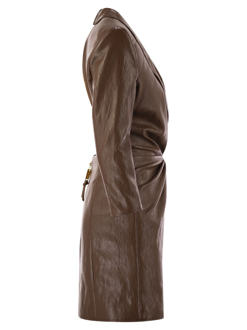 Elisabetta Franchi Craquelé Dress With Lapels